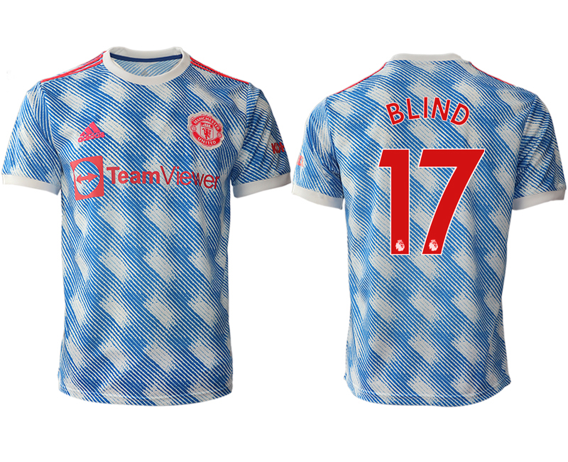 Men 2021-2022 Club Manchester United away aaa version blue #17 Soccer Jersey->manchester united jersey->Soccer Club Jersey